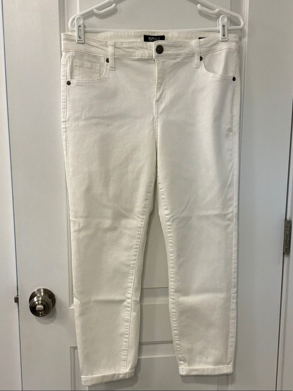 Buffalo David Bitton “Aubrey” White Straight-Leg Women's Jeans